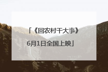 《回农村干大事》6月1日全国上映