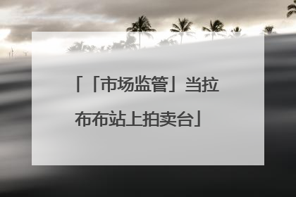 「市场监管」当拉布布站上拍卖台
