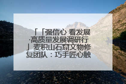 「强信心 看发展·高质量发展调研行」麦积山石窟文物修复团队：巧手匠心触摸“光阴的故事”