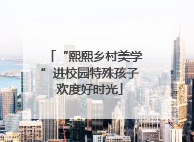 “熙熙乡村美学”进校园特殊孩子欢度好时光