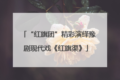 “红旗团”精彩演绎豫剧现代戏《红旗渠》