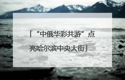 “中俄华彩共游”点亮哈尔滨中央大街
