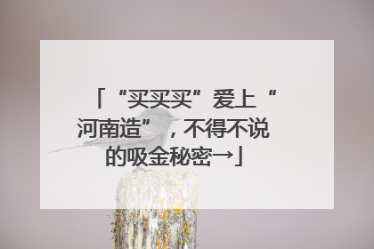 “买买买”爱上“河南造”，不得不说的吸金秘密→