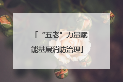 “五老”力量赋能基层消防治理