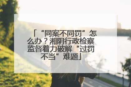 “同案不同罚”怎么办？湘阴行政检察监督着力破解“过罚不当”难题