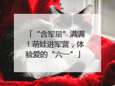 “含军量”满满！萌娃进军营，体验爱的“六一”