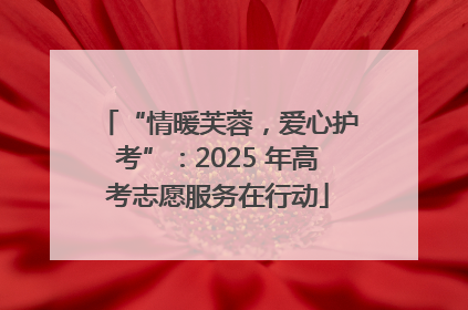 “情暖芙蓉，爱心护考”：2025 年高考志愿服务在行动