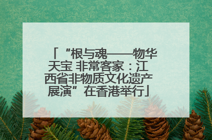 “根与魂——物华天宝 非常客家：江西省非物质文化遗产展演”在香港举行