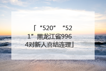 “520”“521”黑龙江省9964对新人喜结连理