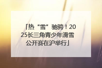 热“雪”驰骋！2025长三角青少年滑雪公开赛在沪举行