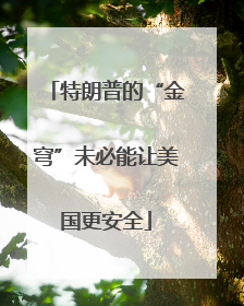 特朗普的“金穹”未必能让美国更安全