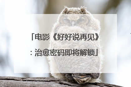 电影《好好说再见》：治愈密码即将解锁