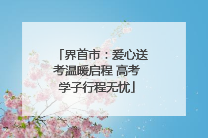 界首市：爱心送考温暖启程 高考学子行程无忧