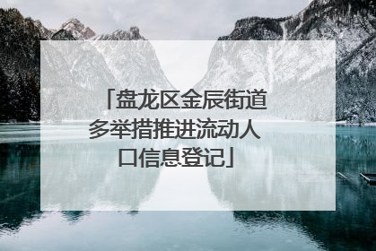 盘龙区金辰街道多举措推进流动人口信息登记