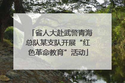 省人大赴武警青海总队某支队开展“红色革命教育”活动
