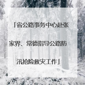 省公路事务中心赴张家界、常德指导公路防汛抢险救灾工作