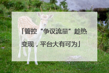 管控“争议流量”趁热变现，平台大有可为
