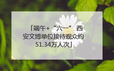 端午+“六一” 西安文博单位接待观众约51.34万人次