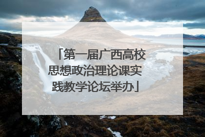 第一届广西高校思想政治理论课实践教学论坛举办