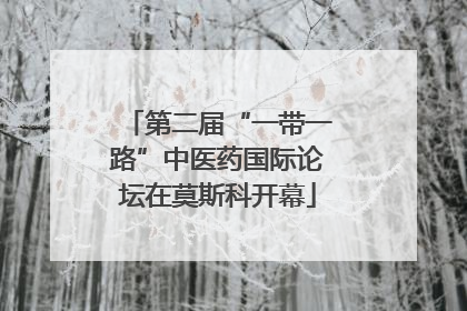 第二届“一带一路”中医药国际论坛在莫斯科开幕