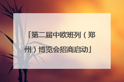 第二届中欧班列（郑州）博览会招商启动