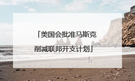 美国会批准马斯克削减联邦开支计划
