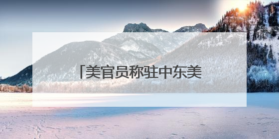 美官员称驻中东美军家属可自愿撤离