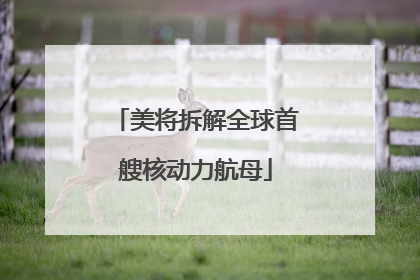 美将拆解全球首艘核动力航母