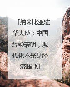 纳米比亚驻华大使：中国经验表明，现代化不光是经济腾飞