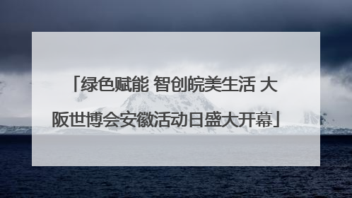 绿色赋能 智创皖美生活 大阪世博会安徽活动日盛大开幕