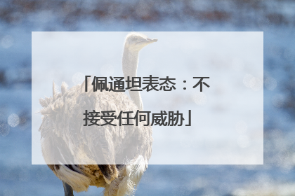 佩通坦表态：不接受任何威胁
