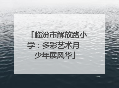 临汾市解放路小学：多彩艺术月 少年展风华