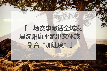 一场赛事激活全域发展沈阳康平跑出文体旅融合“加速度”