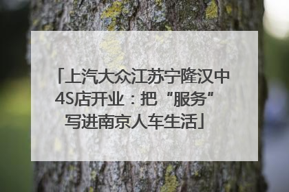 上汽大众江苏宁隆汉中4S店开业：把“服务”写进南京人车生活