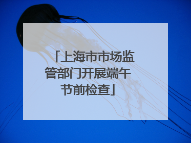 上海市市场监管部门开展端午节前检查