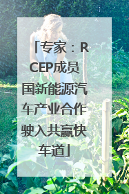 专家：RCEP成员国新能源汽车产业合作驶入共赢快车道