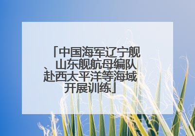 中国海军辽宁舰、山东舰航母编队赴西太平洋等海域开展训练