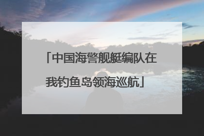 中国海警舰艇编队在我钓鱼岛领海巡航
