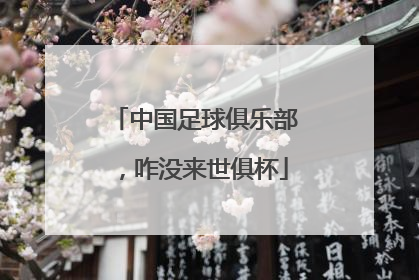 中国足球俱乐部，咋没来世俱杯