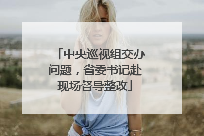 中央巡视组交办问题，省委书记赴现场督导整改