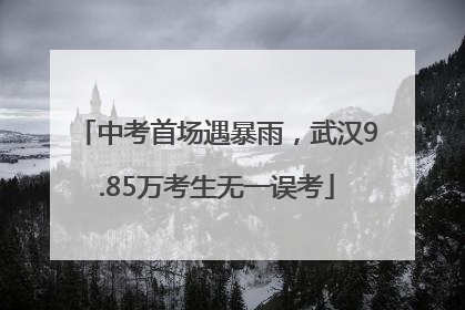 中考首场遇暴雨，武汉9.85万考生无一误考