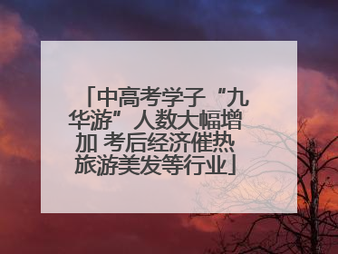 中高考学子“九华游”人数大幅增加 考后经济催热旅游美发等行业