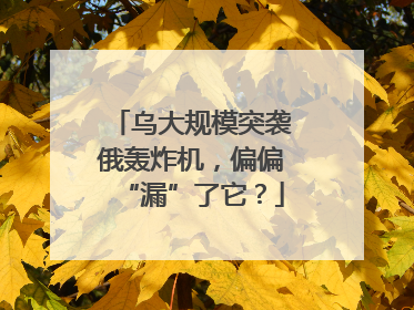 乌大规模突袭俄轰炸机，偏偏“漏”了它？