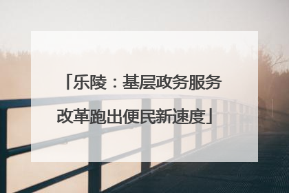 乐陵：基层政务服务改革跑出便民新速度