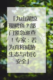 九山湖惊现鳄鱼？部门紧急巡查！专家：若为真将威胁生态与市民安全