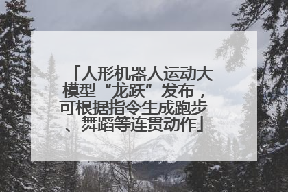 人形机器人运动大模型“龙跃”发布，可根据指令生成跑步、舞蹈等连贯动作