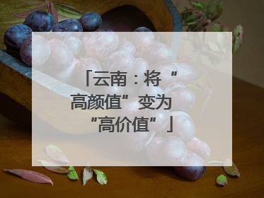 云南：将“高颜值”变为“高价值”