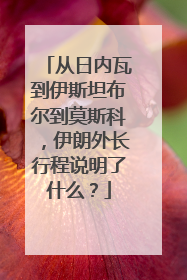 从日内瓦到伊斯坦布尔到莫斯科，伊朗外长行程说明了什么？