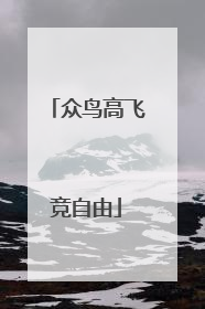众鸟高飞竞自由