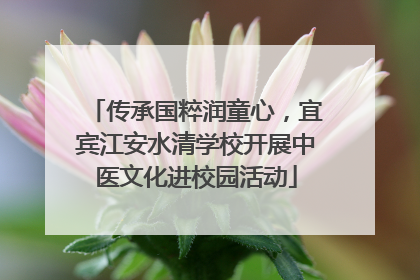 传承国粹润童心，宜宾江安水清学校开展中医文化进校园活动